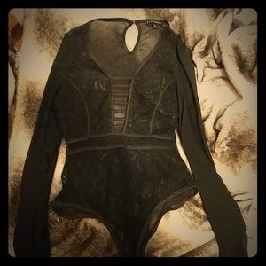 Long sleeve mesh body suit